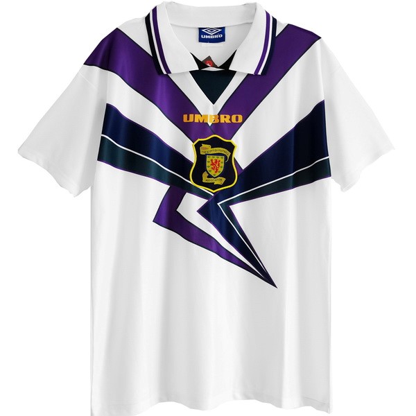 Tailandia Camiseta Escocia Segunda Equipación Retro 1994 1996 Blanco